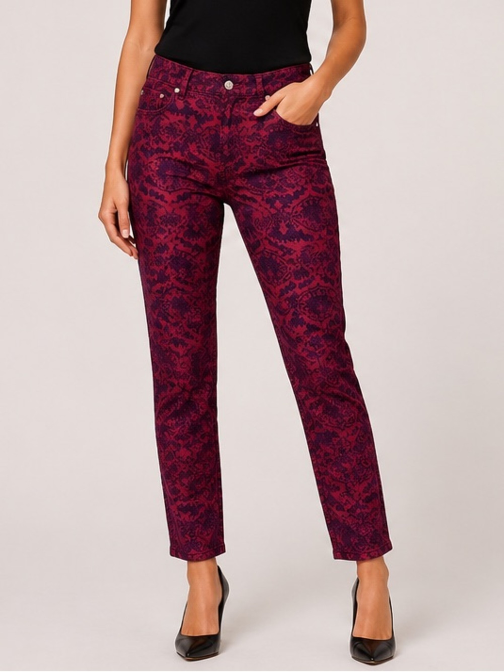 BDG Burgundy Brocade Jeans